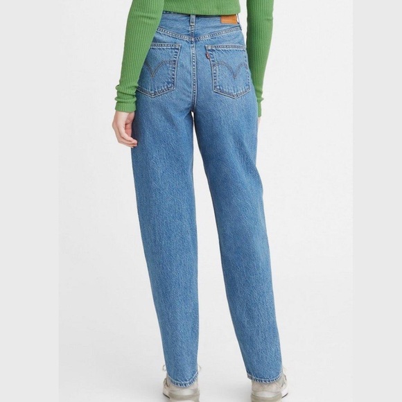 Levi's High Loose Taper Blue Denim Jeans - Picture 3 of 7